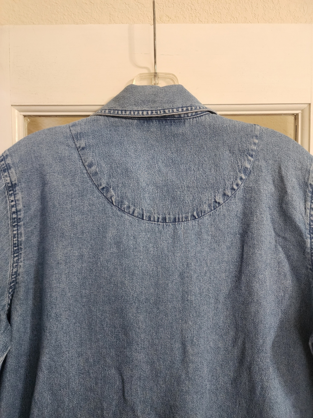 Vintage Victoria Jones Halloween Denim Shirt M Witch Black Cat Embroidered - Picture 8 of 12